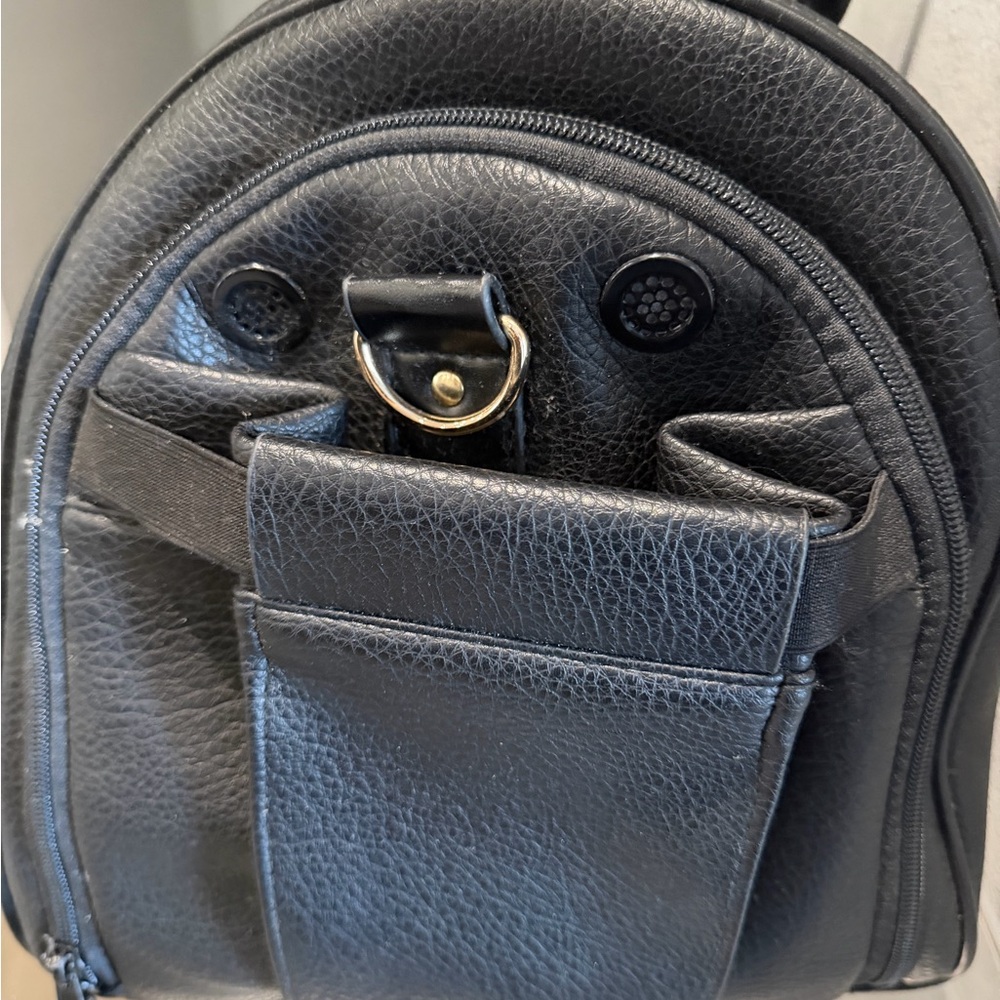 Black Weekender Travel Bag with Gold Hardware - Picture 3 of 7